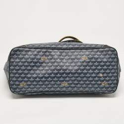 Faure Le Page Navy Blue Coated Canvas and Leather Daily Battle Tote