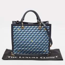 Faure Le Page Blue Jacquard Fabric SagaCity 31 Tote
