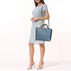 Faure Le Page Blue Jacquard Fabric SagaCity 31 Tote