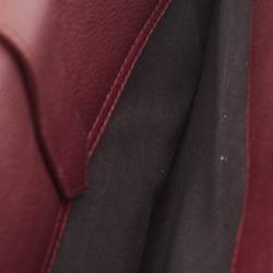 مملوكة مسبقًا Faure Le Page Burgundy Coated Canvas and Leather Express Envelope Clutch