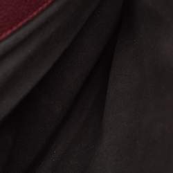 مملوكة مسبقًا Faure Le Page Burgundy Coated Canvas and Leather Express Envelope Clutch