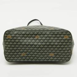 Pre Owned Faure Le page Green Coated Canvas and Leather Daily Battle 35 Tote