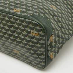 Pre Owned Faure Le page Green Coated Canvas and Leather Daily Battle 35 Tote