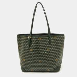 Pre Owned Faure Le page Green Coated Canvas and Leather Daily Battle 35 Tote
