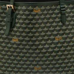 Pre Owned Faure Le page Green Coated Canvas and Leather Daily Battle 35 Tote