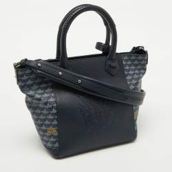 Faure Le page Blue Coated Canvas and Leather Carry On 20 Tote