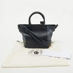 Faure Le page Blue Coated Canvas and Leather Carry On 20 Tote