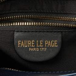 Faure Le page Blue Coated Canvas and Leather Carry On 20 Tote