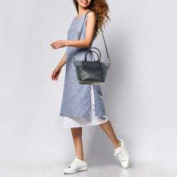 Faure Le page Blue Coated Canvas and Leather Carry On 20 Tote