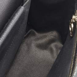 Faure Le Page Black Coated Canvas and Leather Parade Top Handle Bag