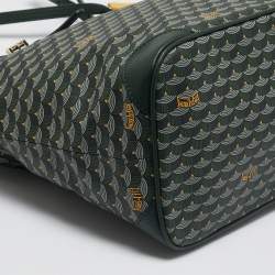 Faure Le Page Green Coated Canvas and Leather Daily Battle Tote