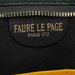 Faure Le Page Green Coated Canvas and Leather Daily Battle Tote