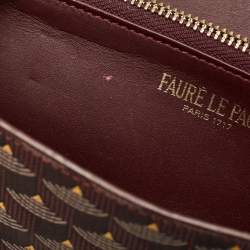 Faure Le Page Burgundy Coated Canvas Continental Wallet
