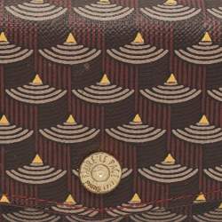 Faure Le Page Burgundy Coated Canvas Continental Wallet