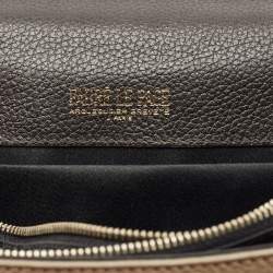Faure Le Page Beige/Choco Brown Leather Parade Top Handle Bag