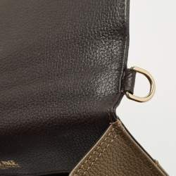 Faure Le Page Beige/Choco Brown Leather Parade Top Handle Bag
