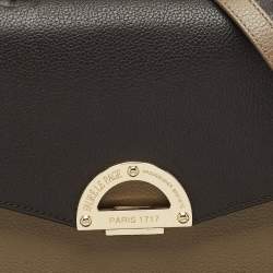 Faure Le Page Beige/Choco Brown Leather Parade Top Handle Bag