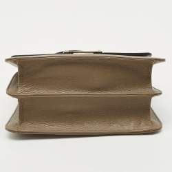 Faure Le Page Beige/Choco Brown Leather Parade Top Handle Bag