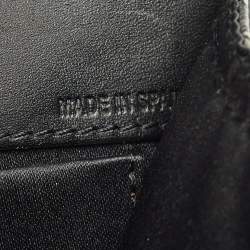 Faure Le Page Black/Grey Coated Canvas and Leather Parade Top Handle Bag
