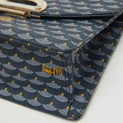 Pre Owned حقيبة فور لو باج يد علوية باراد سوفت 19 كانفاس مقوي أزرق وجلد