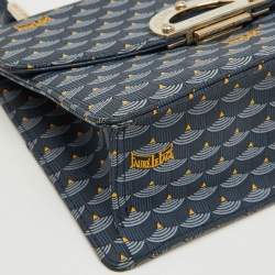 Pre Owned حقيبة فور لو باج يد علوية باراد سوفت 19 كانفاس مقوي أزرق وجلد