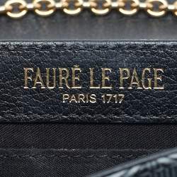 Pre Owned Faure Le Page Black Coated Canvas and Leather Calibre 21 Top Handle Bag