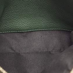 Pre Owned Faure Le Page Green Coated Canvas and Leather Etendard Zip Pouch
