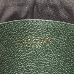 Pre Owned Faure Le Page Green Coated Canvas and Leather Etendard Zip Pouch