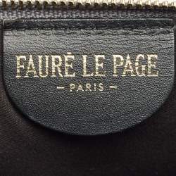 Pre Owned Faure Le Page Grey Coated Canvas and Leather Wristlet Pouch