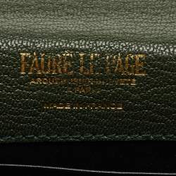 مملوكة مسبقًا Faure Le Page Parade Green Coated Canvas and Alligator Top Handle Bag
