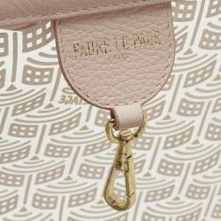 Pre Owned Faure Le Page Basket 57 Pale Pink Vinyl and Leather Tote