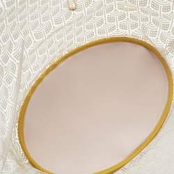 Pre Owned Faure Le Page Basket 57 Pale Pink Vinyl and Leather Tote