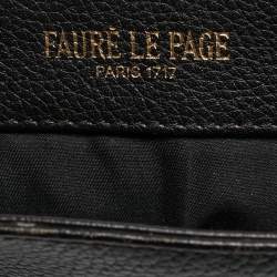Pre Owned Faure Le Page Daily Bottle Bucket Black Coated Canvas and Leather Carry On Tote