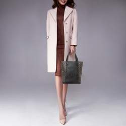 Pre Owned Faure Le Page Daily Bottle Bucket Black Coated Canvas and Leather Carry On Tote