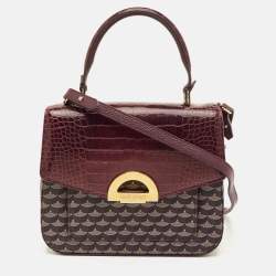 مملوكة مسبقًا حقيبة فوري لو باج كاليبر 21 جلد رصاصي فاتح بيد علوية