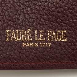 مملوكة مسبقًا محفظة فور لو باج بورغوندي كانفاس مطبوع إيكاي مقوى وجلد مضغوط