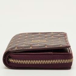 مملوكة مسبقًا محفظة فور لو باج بورغوندي كانفاس مطبوع إيكاي مقوى وجلد مضغوط