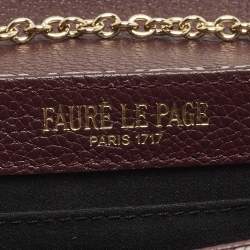 Pre Owned Faure Le Page Calibre 21 Burgundy Coated Canvas and Leather Top Handle Bag