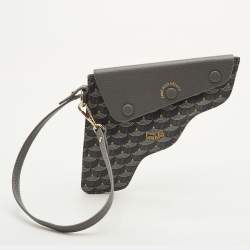 مملوكة مسبقًا حقيبة معصم صغيرة فور لو باج Calibre 22 كانفاس مقوى رمادي وجلد