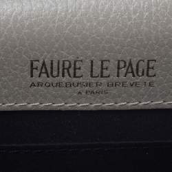 مملوكة مسبقًا Faure Le Page Light Grey Leather Calibre 21 Top Handle Bag