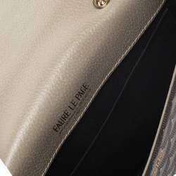 مملوكة مسبقًا Faure Le Page Light Grey Leather Calibre 21 Top Handle Bag