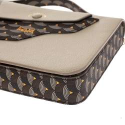 مملوكة مسبقًا Faure Le Page Light Grey Leather Calibre 21 Top Handle Bag