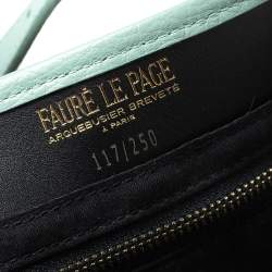Faure Le Page Green Monogram Coated Canvas and Leather Carry On Tote