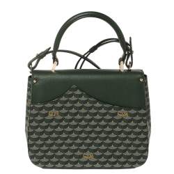 Faure Le Page Green Coated Canvas and Leather Ivresse Parade Crossbody Bag