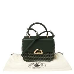 Faure Le Page Green Coated Canvas and Leather Ivresse Parade Crossbody Bag