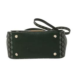 Faure Le Page Green Coated Canvas and Leather Ivresse Parade Crossbody Bag