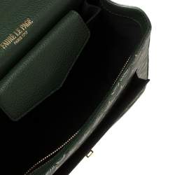 Faure Le Page Green Coated Canvas and Leather Ivresse Parade Crossbody Bag