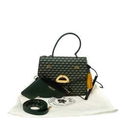 Faure Le Page Green Coated Canvas Parade Top Handle Bag