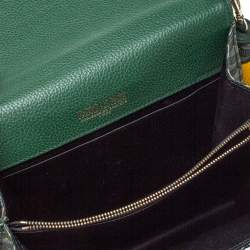 Faure Le Page Green Coated Canvas Parade Top Handle Bag