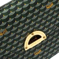 Faure Le Page Green Coated Canvas Parade Top Handle Bag